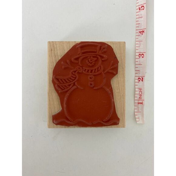 Vintage stamp for scrapbooking, card making, and crafts - Snowman Christmas - Picture 3 of 4